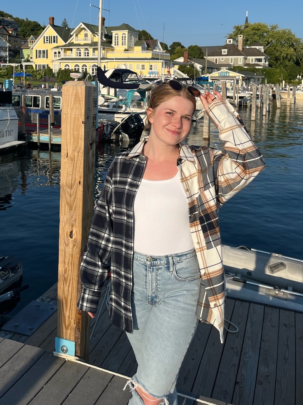Oversized multi-colored flannel